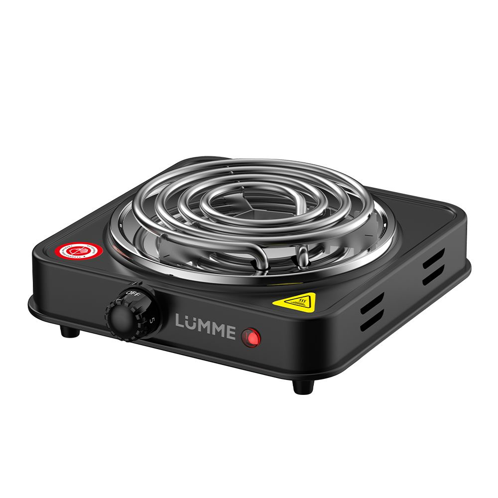 Электрическая плитка LUMME LU-HP3718A /1800W /1 конфорка спираль /диаметр 15 см. /черный  #1