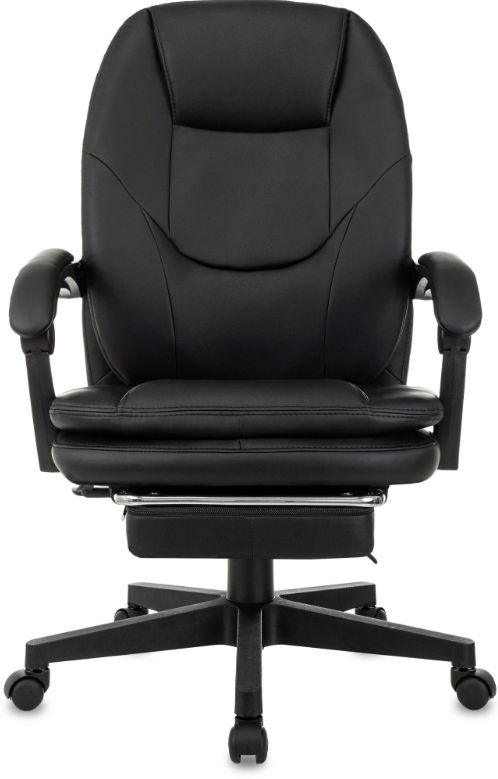 Кресло руководителя Бюрократ CH-868N-F черный эко.кожа крестов. пластик подст.для ног  #1