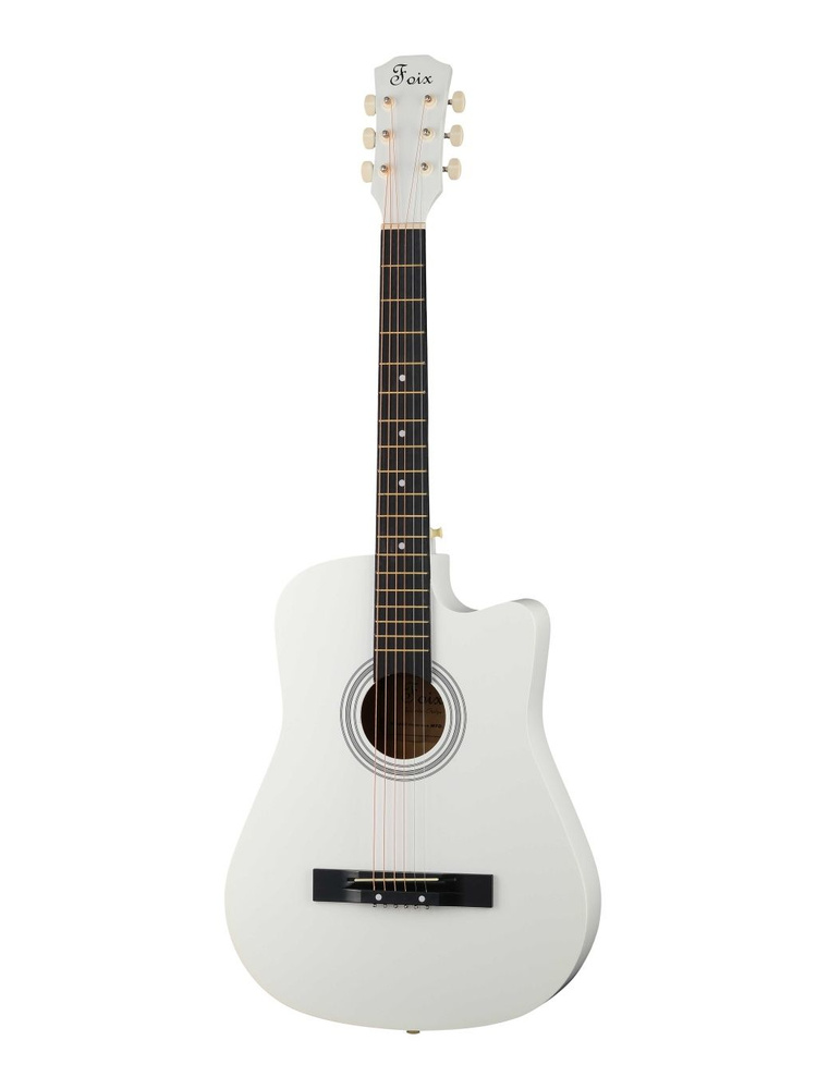 Акустическая гитара, с вырезом, белая, Foix FFG-38C-WH-M #1