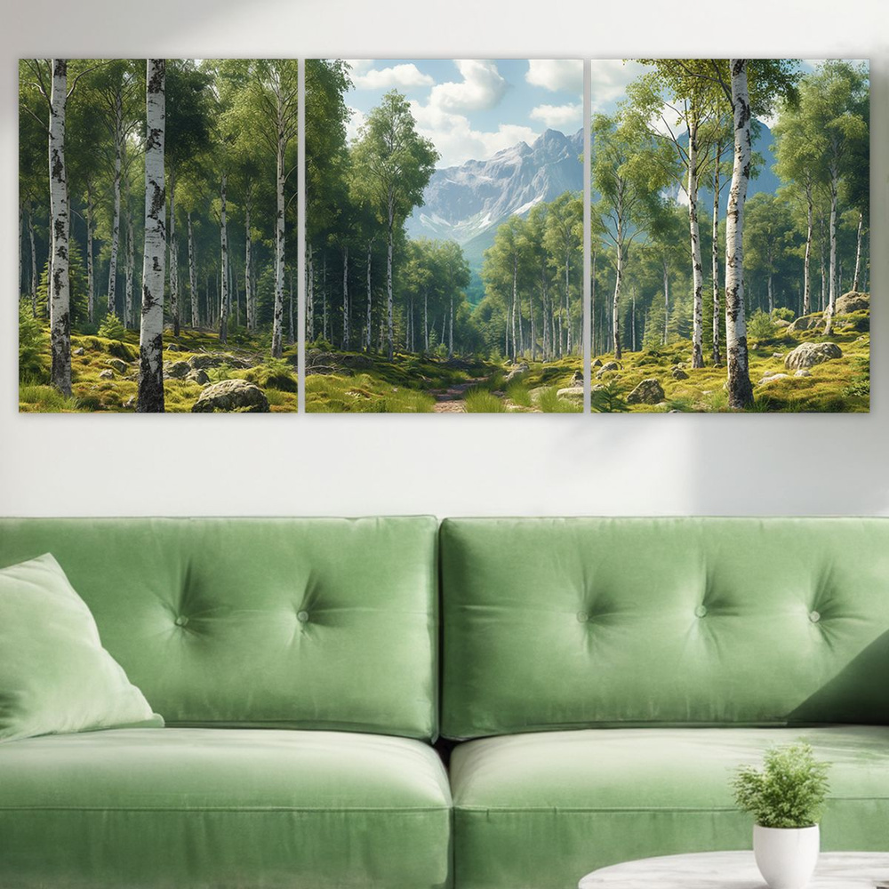 ДоброДаров Картина "Лес в горах", 156  х 66 см #1
