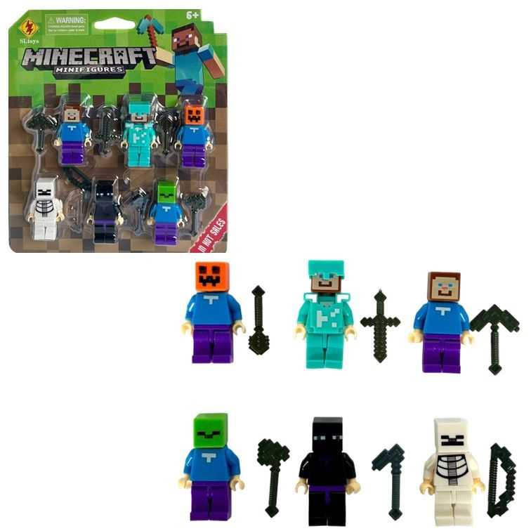 SL8908 Конструктор minifigures Minecraft, минифигурки Майнкрафт 6 шт.  #1