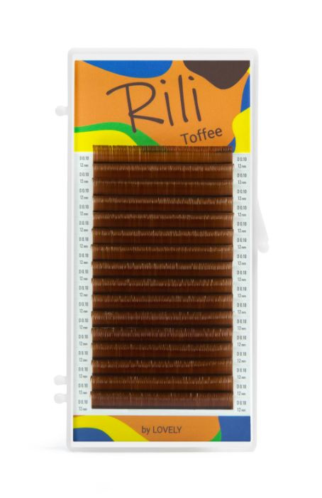 Ресницы коричневые Rili Toffee микс C 0.07 (16 линий) 5-7 мм #1