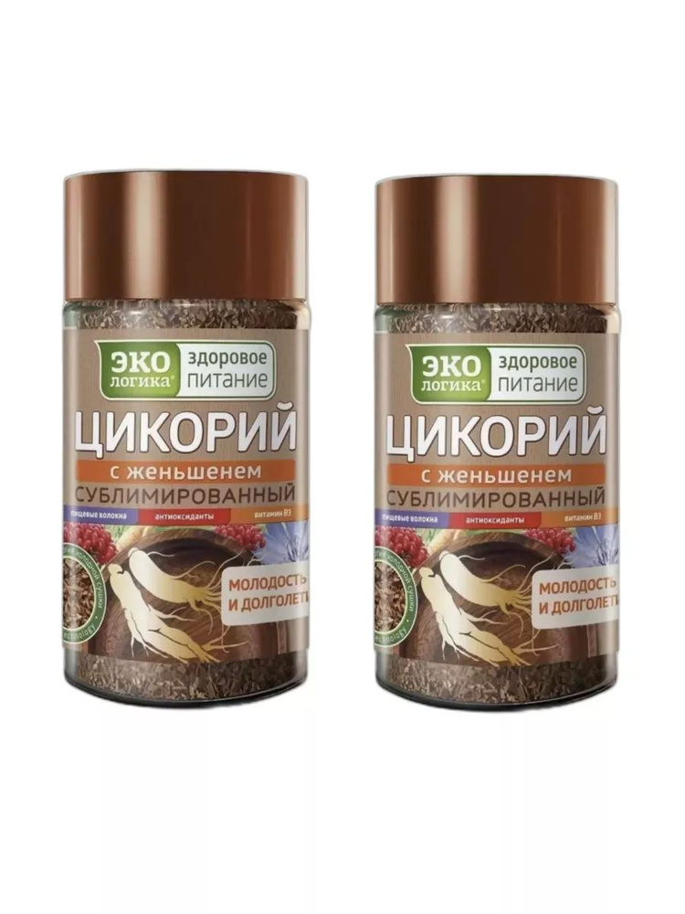 Цикорий растворимый "Экологика" с женьшенем 2 шт по 85 гр.  #1