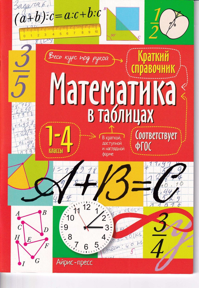 Математика в таблицах 1-4 классы. Краткий справочник #1