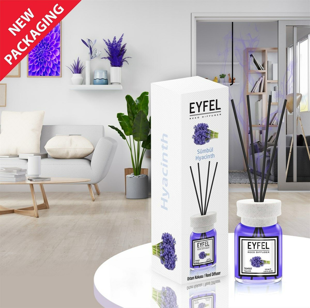 EYFEL PERFUME Диффузор Гиацинт, 120 мл, ароматический диффузор для дома с палочками  #1