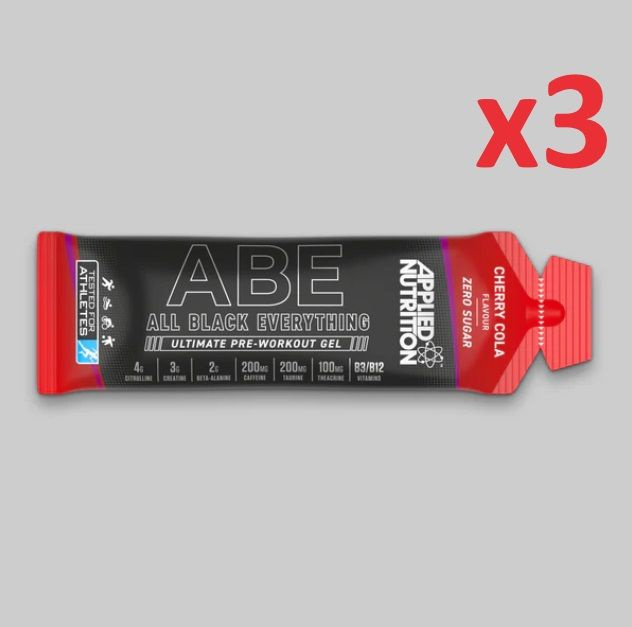 3 ШТ! Applied Nutrition A.B.E Pre Gel 60 ml Cherry cola, мощный предтренировочный гель энергетический #1