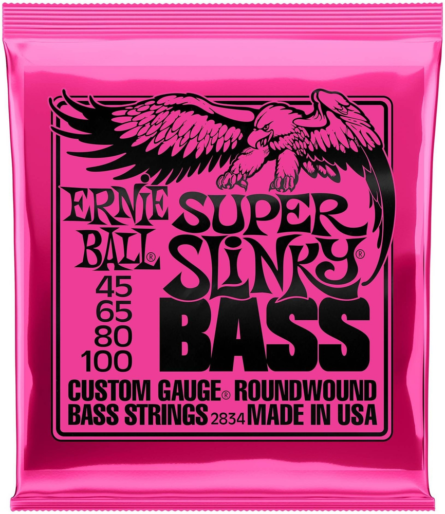 Струны для бас-гитары - ERNIE BALL 2834 Nickel Wound Slinky Super 45-100 #1