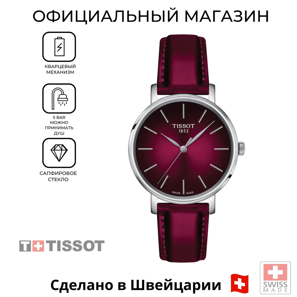 Женские швейцарские часы Tissot Everytime Lady T143.210.17.331.00 (T1432101733100)  #1