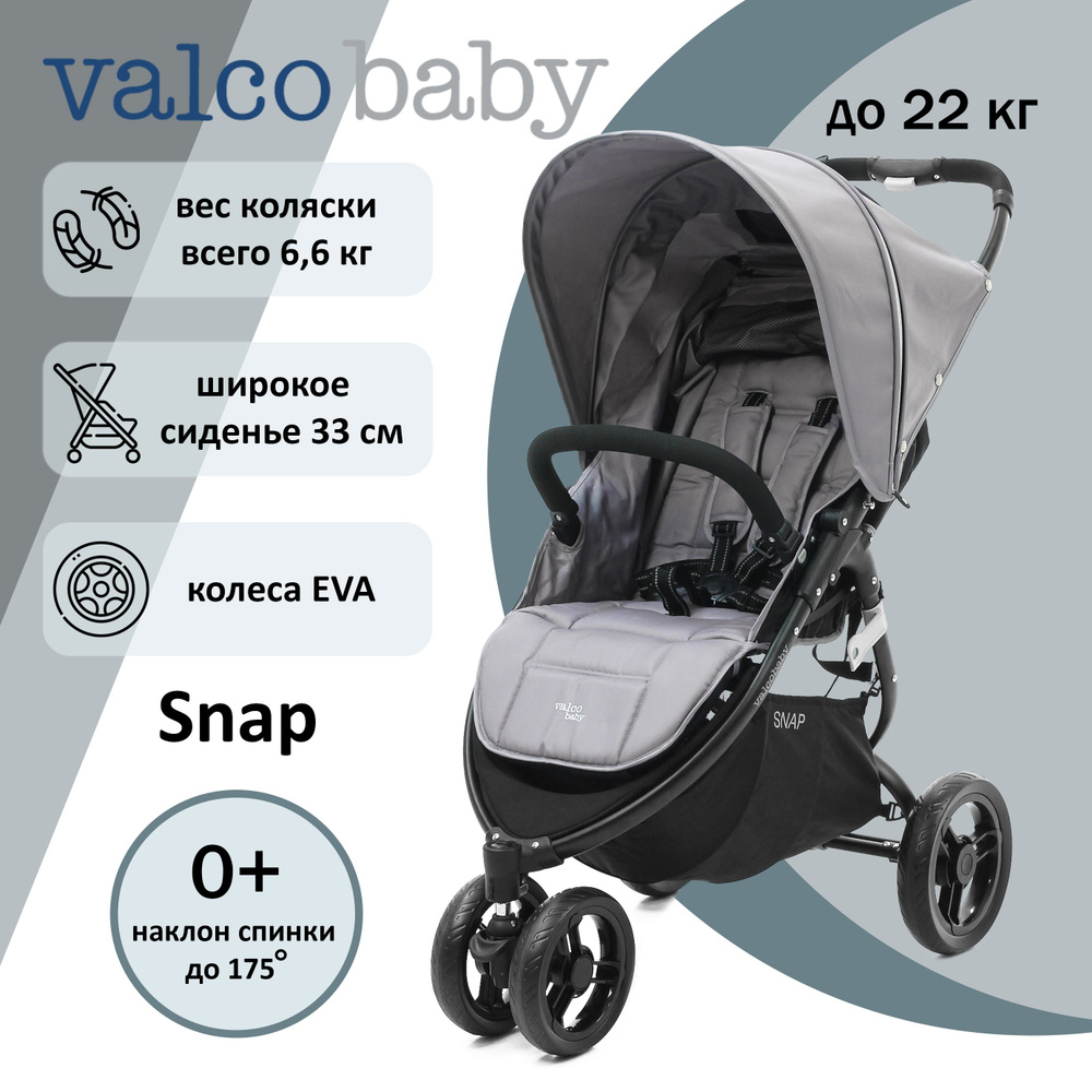 Коляска прогулочная Valco Baby Snap, цвет: Cool Grey #1