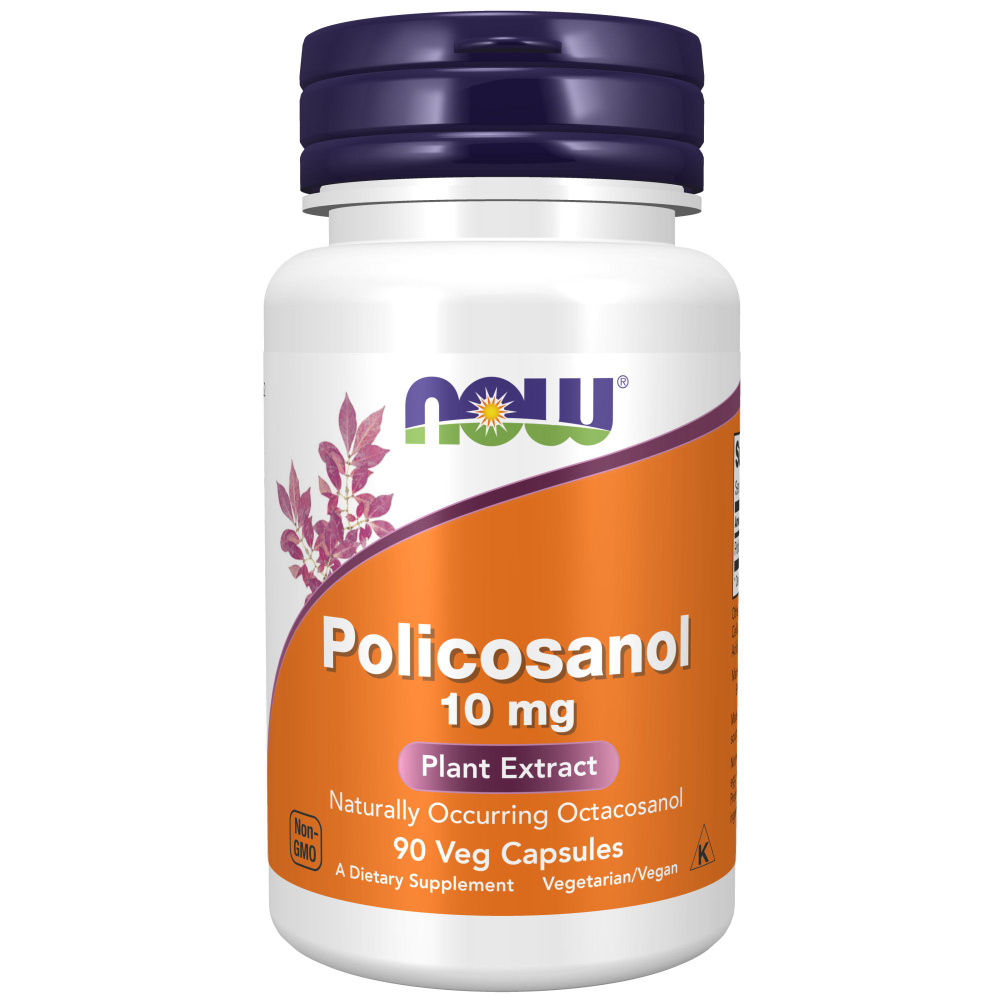 NOW Policosanol 10 mg, Поликозанол, 90 капсул #1