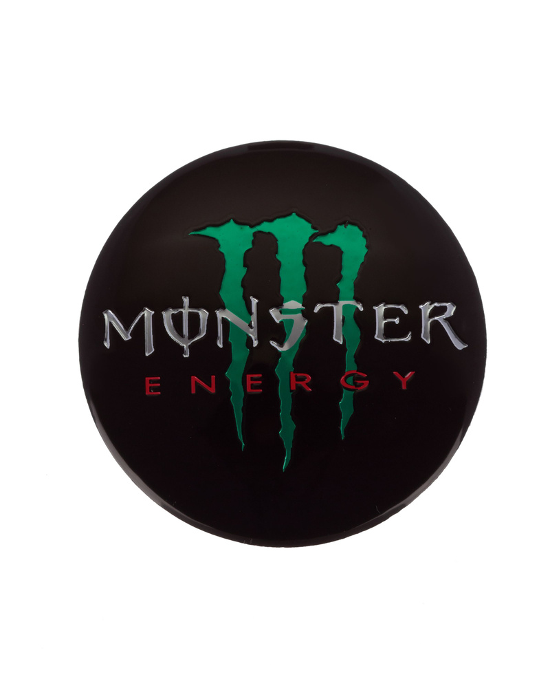 Наклейка на колпаки Monster Черный/цветной 54mm. 4шт. #1