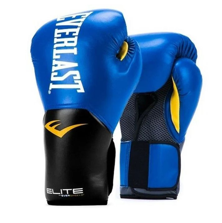 Перчатки тренировочные Everlast Elite ProStyle_размер8oz_синий_искусственная кожа  #1