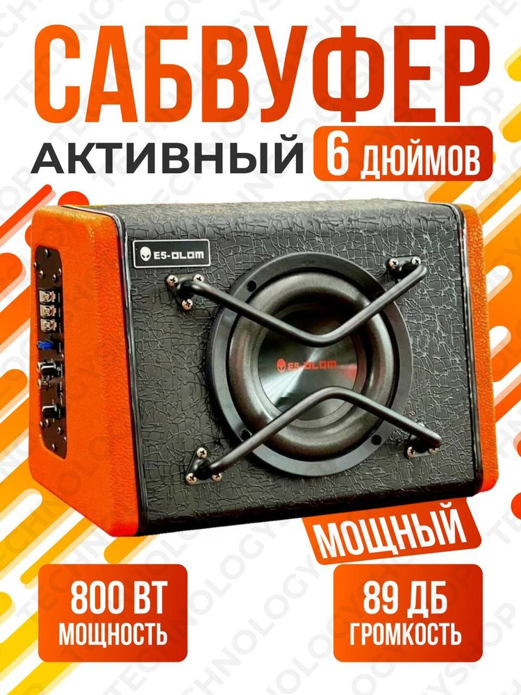 TECHNOLOGYSHOP Сабвуфер для автомобиля Автомобильные сабвуферы со встроенным усилителем E5 OLOM E10 1200 #1