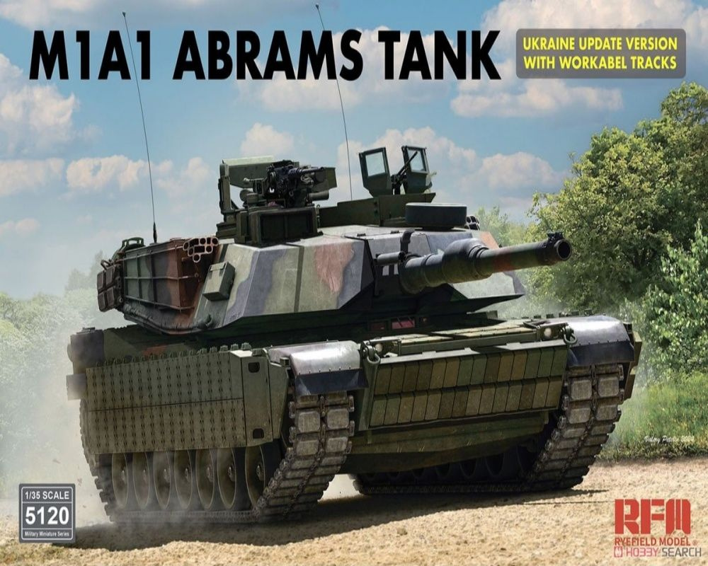 RYEFIELD 5120 1/35 MIAI ABRAMS Украинский ОБНОВЛЕННАЯ ВЕРСИЯ С ГУСЕНИЦАМИ WORKABEL ТАНК  #1