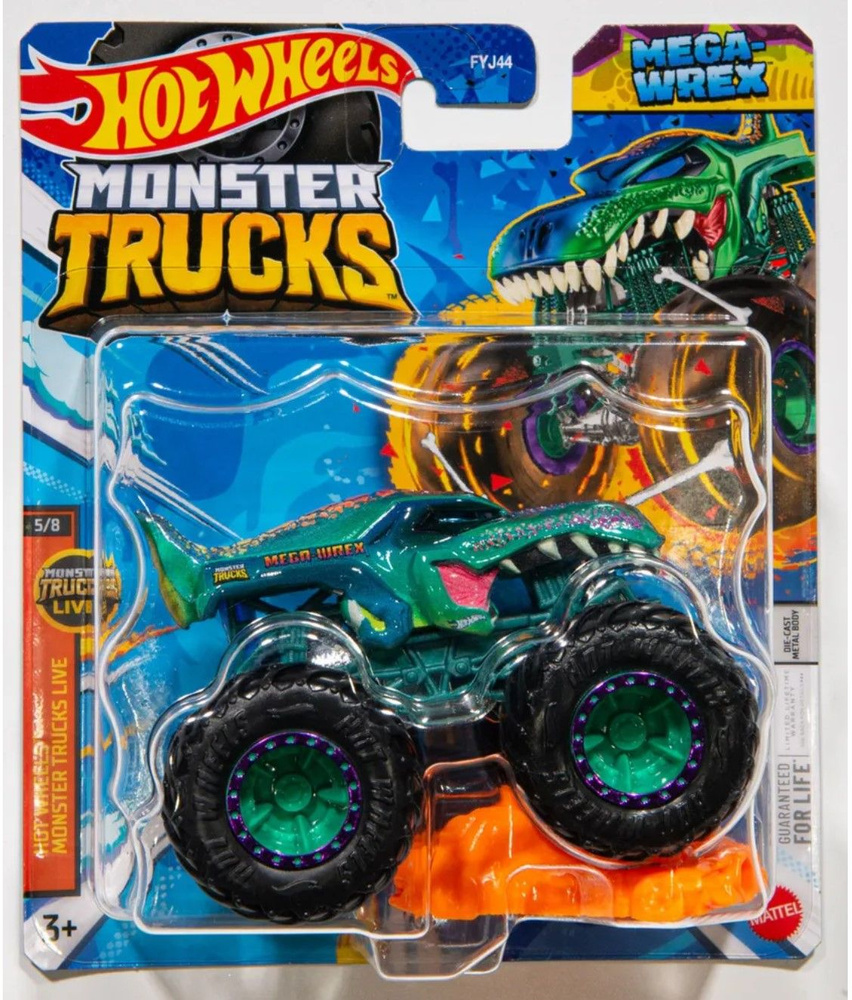 Монстр трак Хот вилс, машинки для мальчиков Mattel, машина Hot Wheels Monster Truck 1:64 FYJ44_HWC68 #1