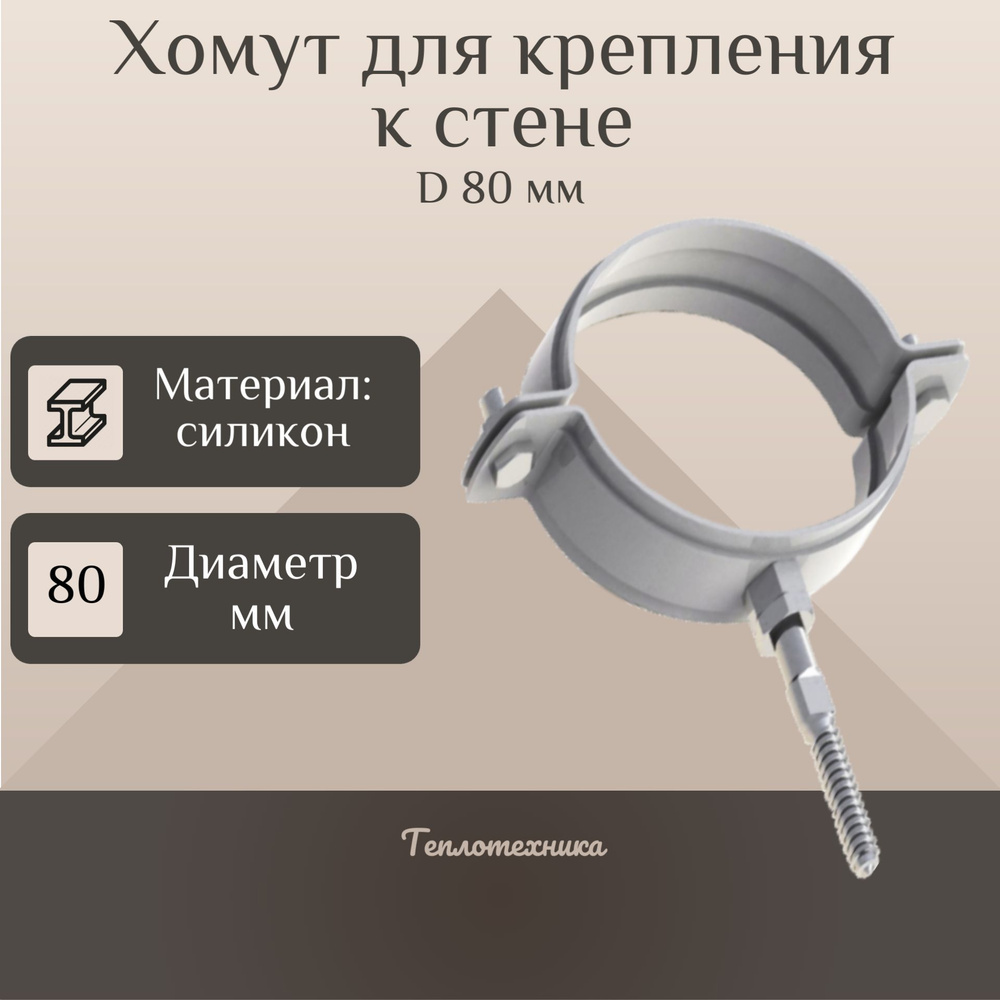 Хомут для крепления к стене под дымоход D 80 мм - купить с доставкой по ...