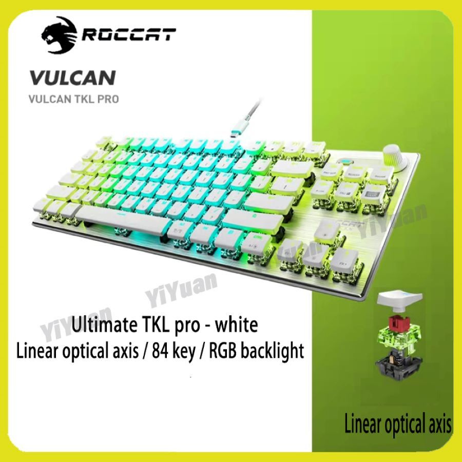 ROCCAT Игровая клавиатура проводная VULCAN, Английская раскладка, белый  #1