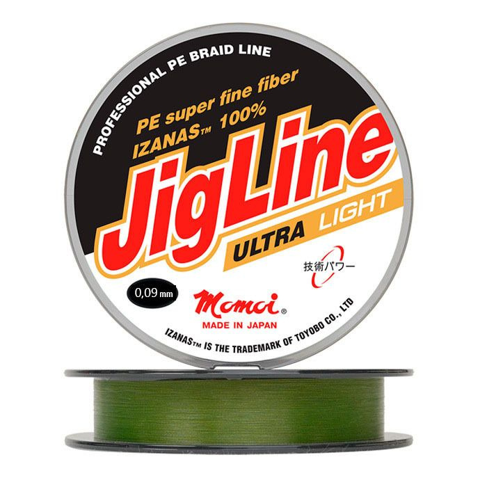 Шнур JigLine Ultra Light 0,09 мм., 7,0 кг, 100 м, хаки #1