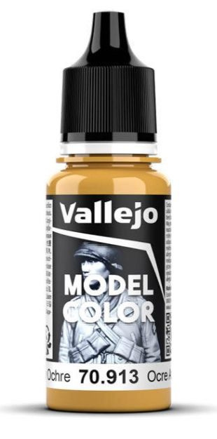 Краска для миниатюр Vallejo серии Model Color - Yellow Ochre (17 мл) #1