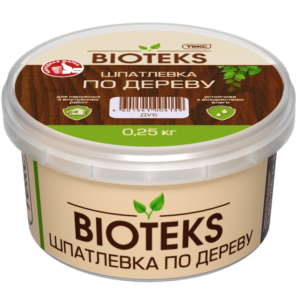 Шпатлевка по дереву BIOTEKS дуб 0,25кг #1