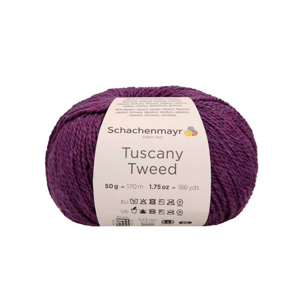 Tuscany Tweed /Таскани Твид/ пряжа Schachenmayr (55% шерсть, 30% вискоза, 15% альпака), 50г/170м, арт. #1