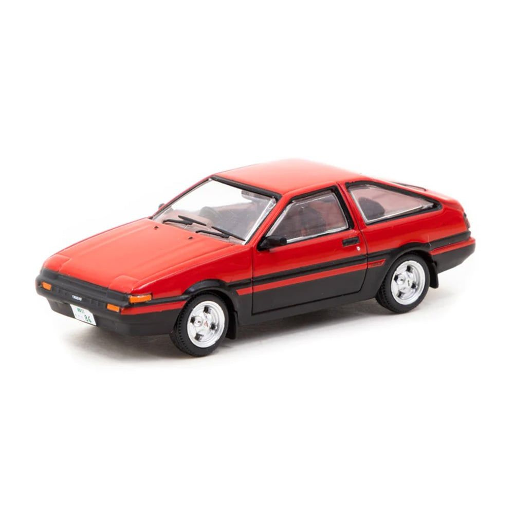 Машинка Tarmac Works 1/64 Toyota Sprinter Trueno Ae86 Red Black Diecast Scale Model Car #1