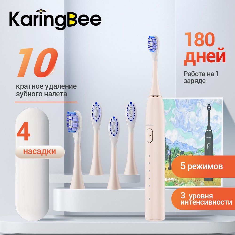 Электрическая зубная щётка KaringBee R101, Розовый #1