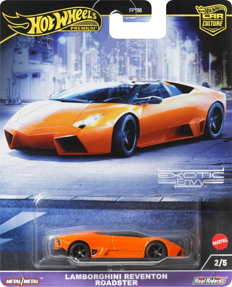 Коллекционная Premium машинка Hot Wheels Lamborghini Reventon Roadster Arancio Argos (коллекция Car Culture #1