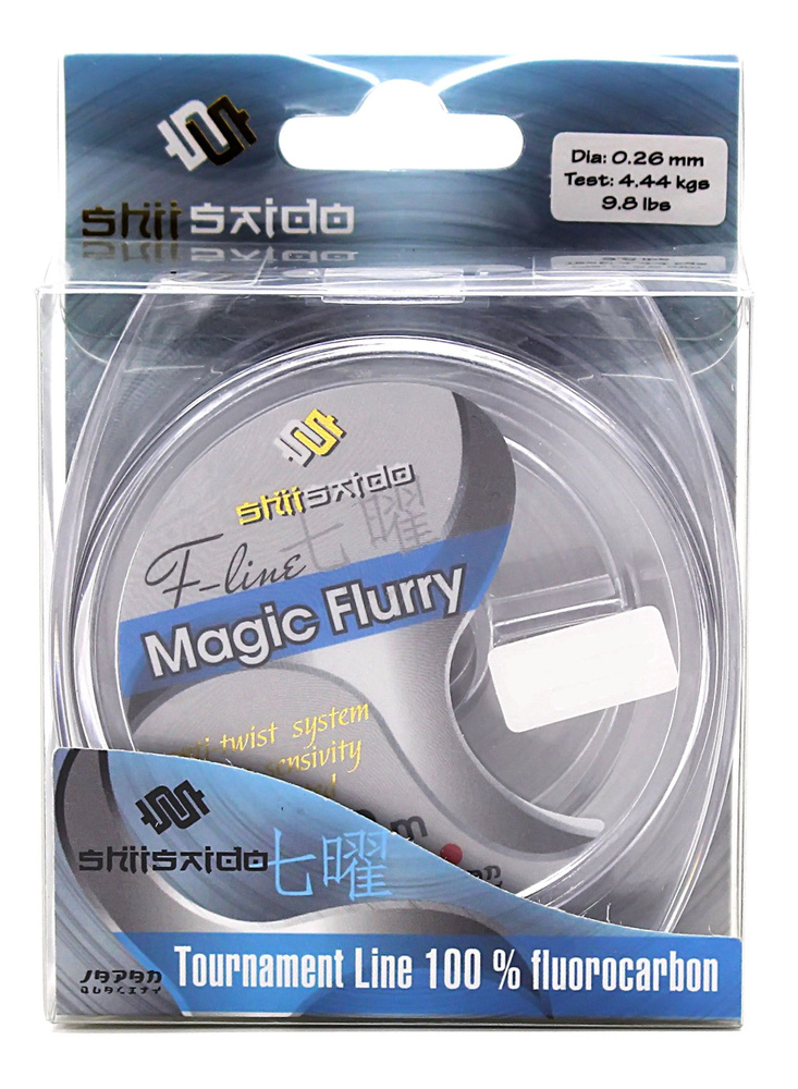 Леска флюорокарбон "Shii Saido" Magic Flurry, L-30 м, d-0,135 мм, test-1,29 кг, прозрачная  #1