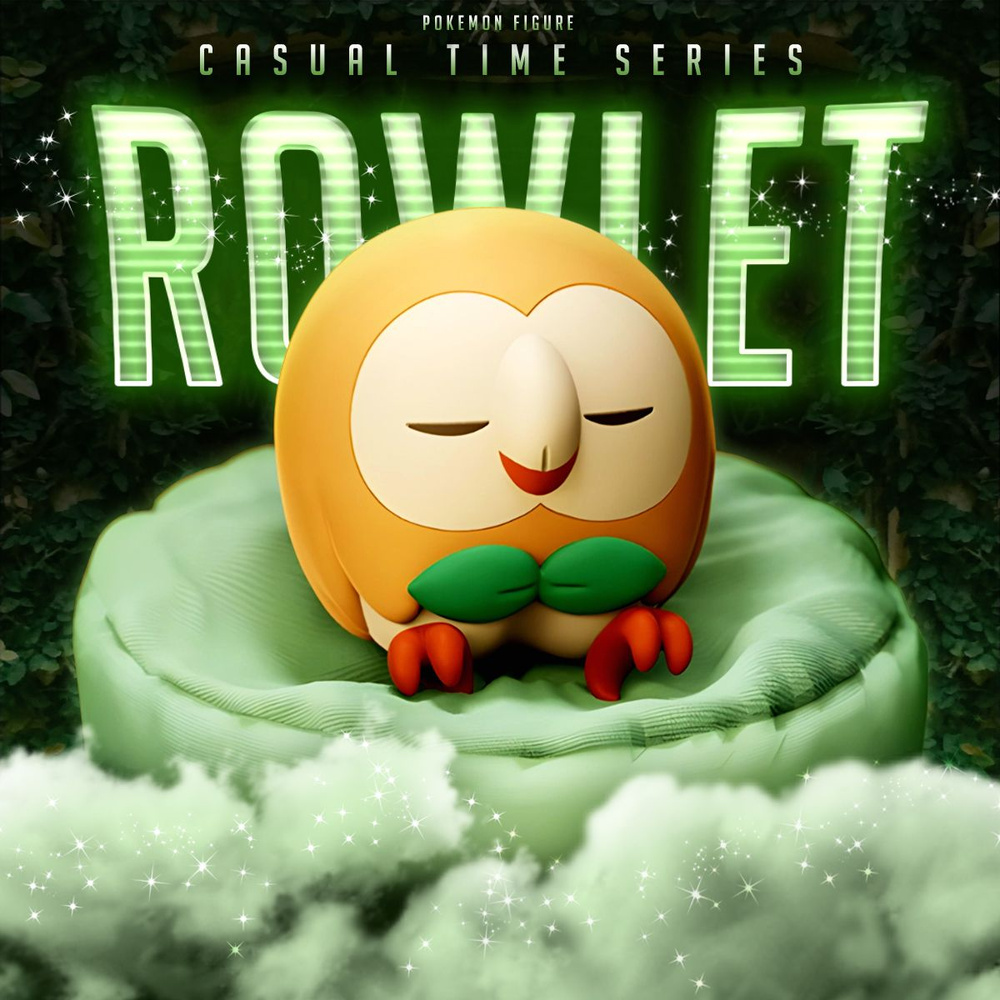 Фигурка аниме Sleeping Rowlet Pokemon 85 мм #1