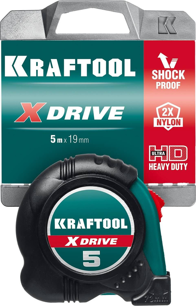 Рулетка 5 м х 19 мм KRAFTOOL X-Drive 34122-05-19_z02 #1