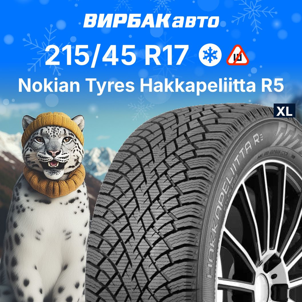 Nokian Tyres Hakkapeliitta R5 Шины  зимние 215/45  R17 91T Нешипованные #1