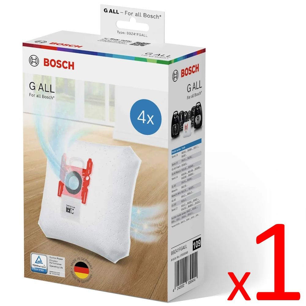 Мешки-пылесборники Bosch PowerProtect, тип "G ALL", 4 шт, BBZ41FGALL - 17003048  #1