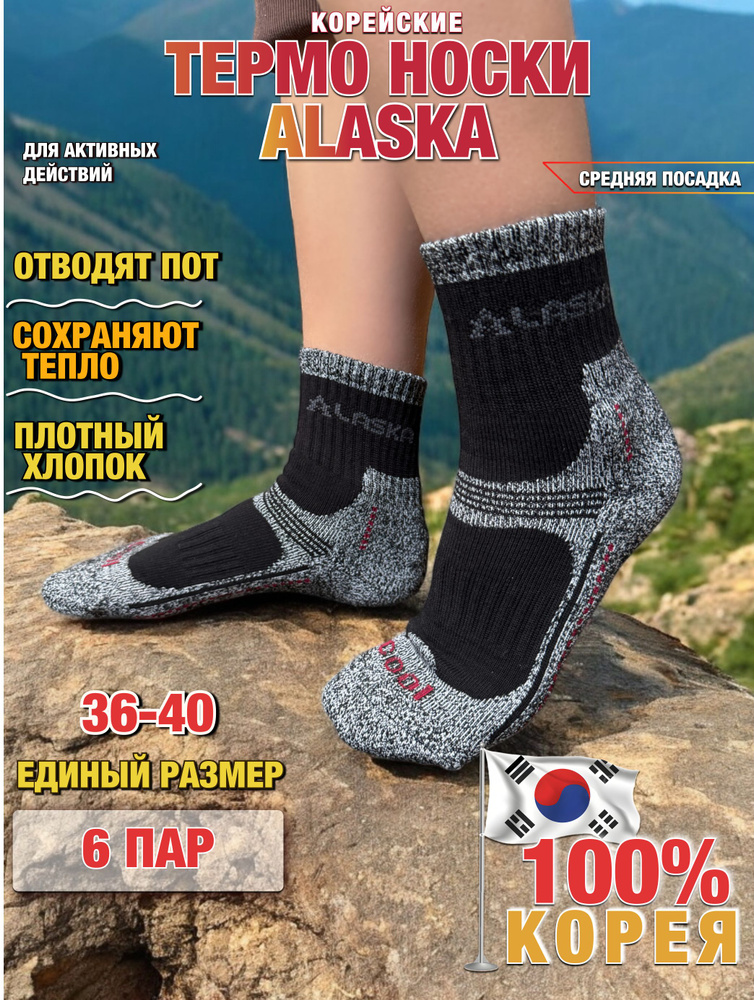 Термоноски ALASKA Оригинальная, 6 пар #1