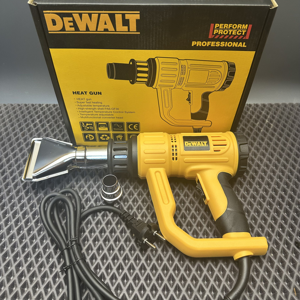 Строительный фен электрический DeWALT 2000W с дисплеем. #1