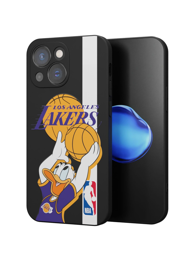 Силиконовый чехол Mcover для iPhone 13 mini (Айфон 13 мини), Los Angeles Lakers  #1