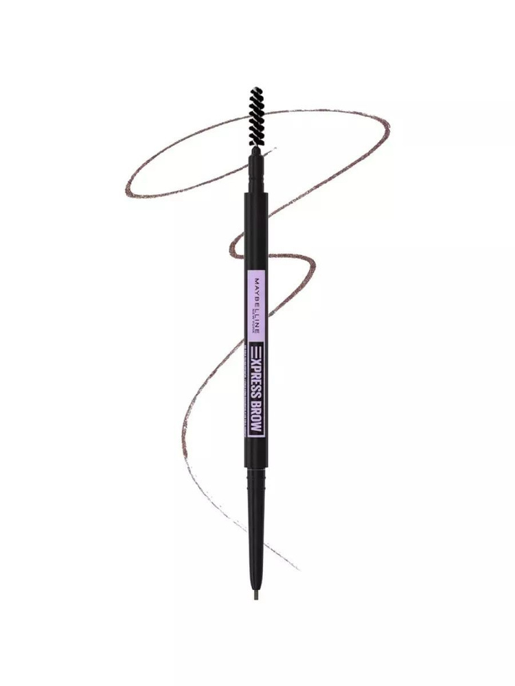 Maybelline New York EXPRESS BROW Карандаш для бровей со щеточкой Ultra Slim тон 04 Medium Brown  #1