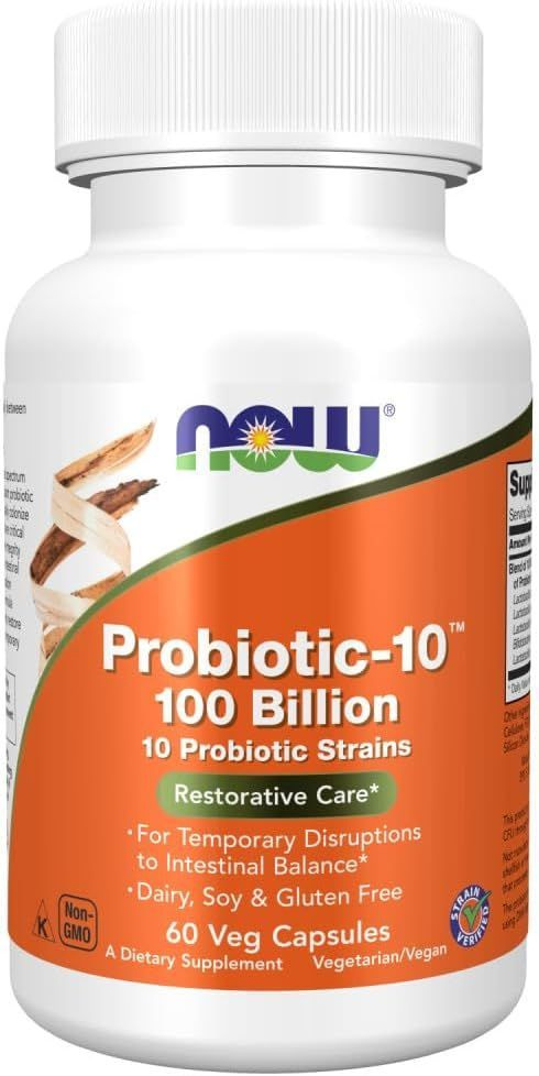 NOW Probiotic-10 100 Billion 60 veg capsules (пробиотик 10 штаммов) #1