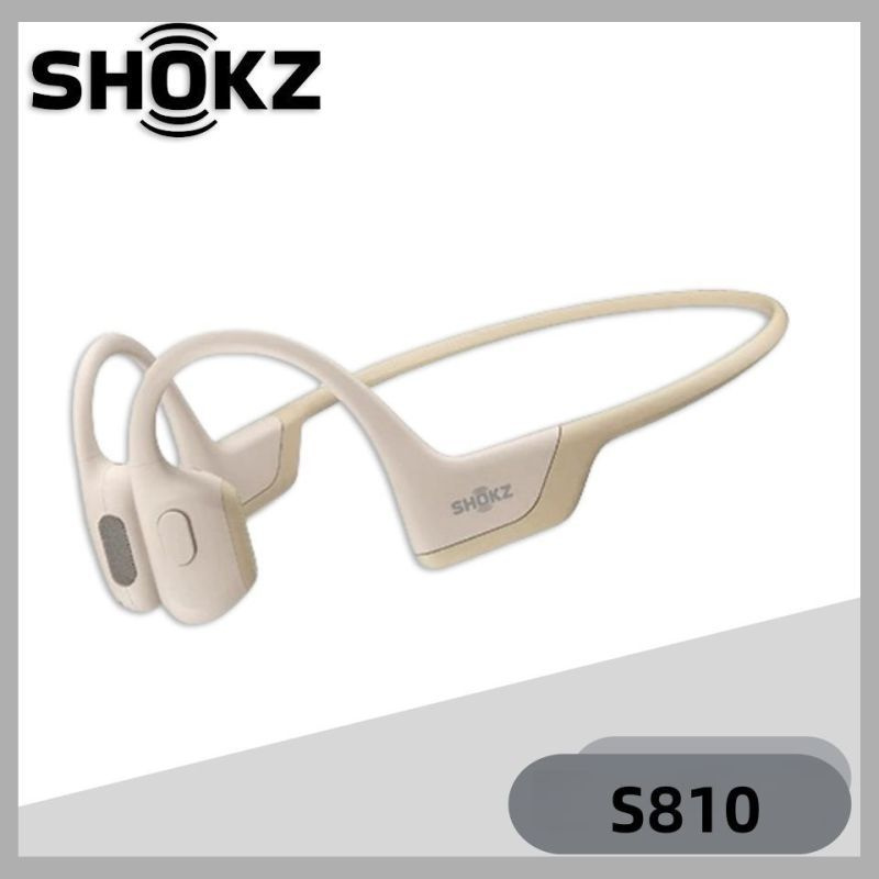 SHOKZ Наушники беспроводные с микрофоном Shokz OpenRun Pro , Bluetooth, USB Type-C, бежевый  #1