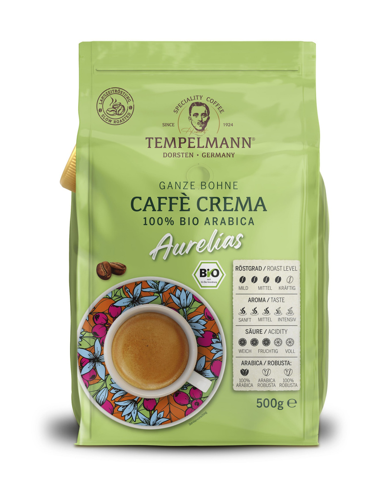 Кофе в зернах Tеmpelmann Caffe Crema Aurelias 500 г #1