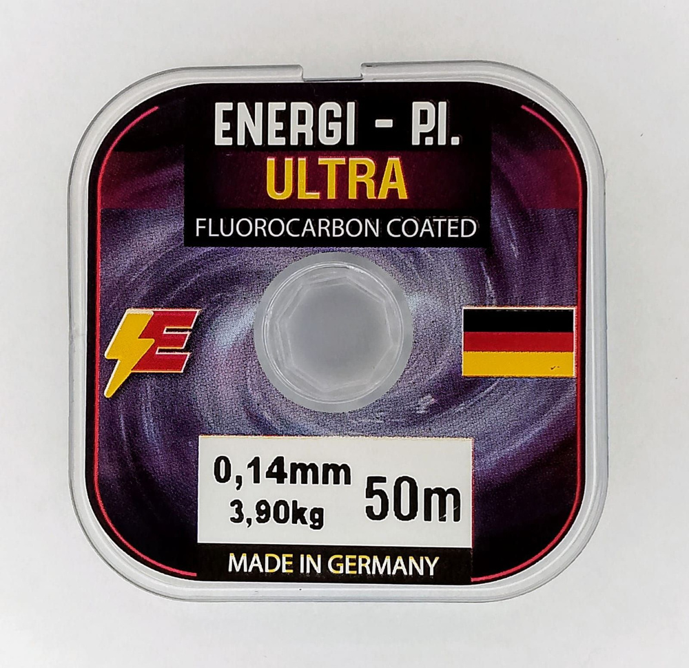 Леска рыболовная, монофильная ULTRA Fluorocarbon coated, 50 м; 0.14 мм ENERGI-P.I.  #1