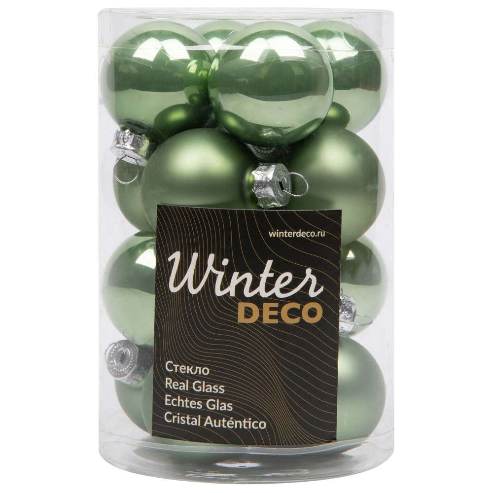 Winter Deco Набор ёлочных шаров, диаметр 3.5 см, 16 шт #1