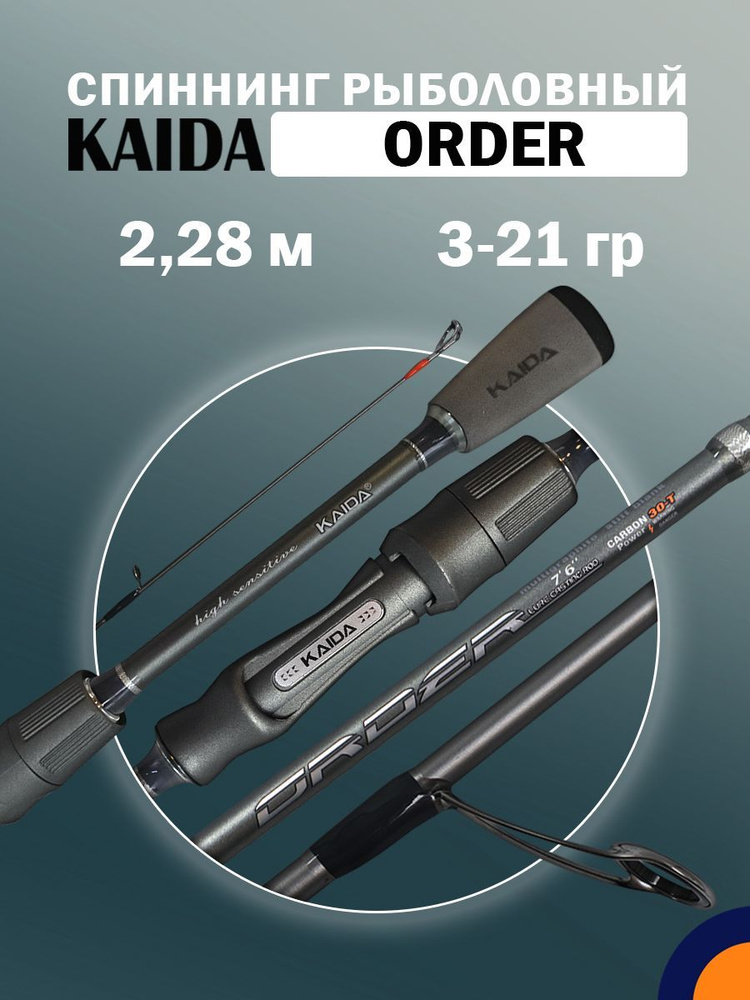 Спиннинг KAIDA ORDER 3-21 гр 2,28 м для рыбалки #1