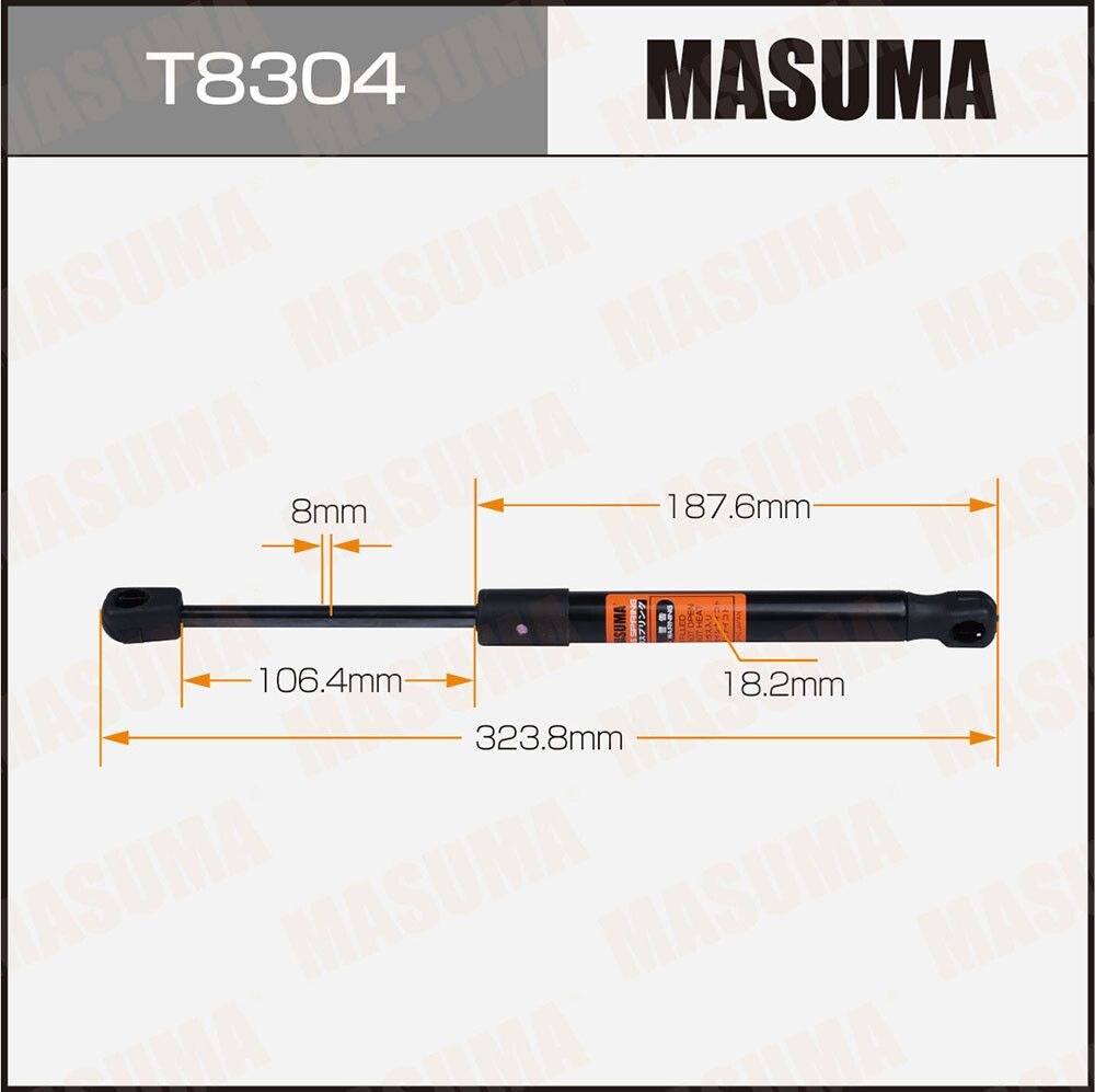 Упор газовый багажника L 323.8 mm Masuma T8304 #1