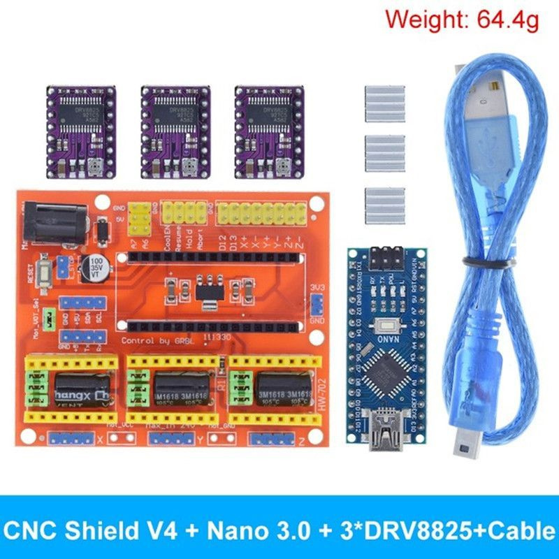 Плата расширения CNC V3 Shield для Arduino Uno. Модуль Nano V3.0. Модуль расширения для ЧПУ с драйверами #1