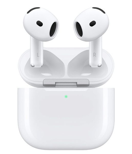 Apple Наушники беспроводные с микрофоном Apple AirPods 4, Bluetooth, USB Type-C, белый, светло-серый #1