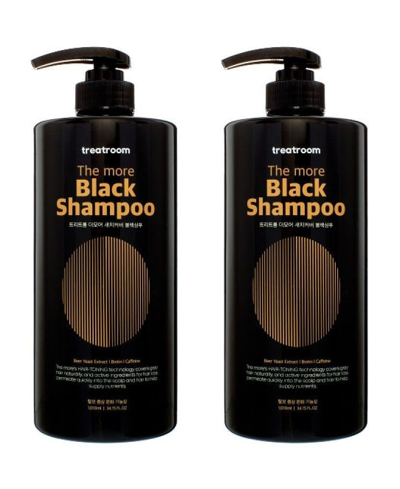 Treatroom Шампунь для волос против седины The More Black Shampoo, с экстрактом пивных дрожжей, биотином #1