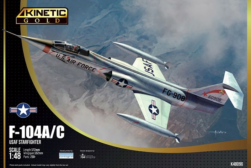 Сборная модель 1/48 F-104A/C USAF Startfighter (Kinetic Model Kits) #1