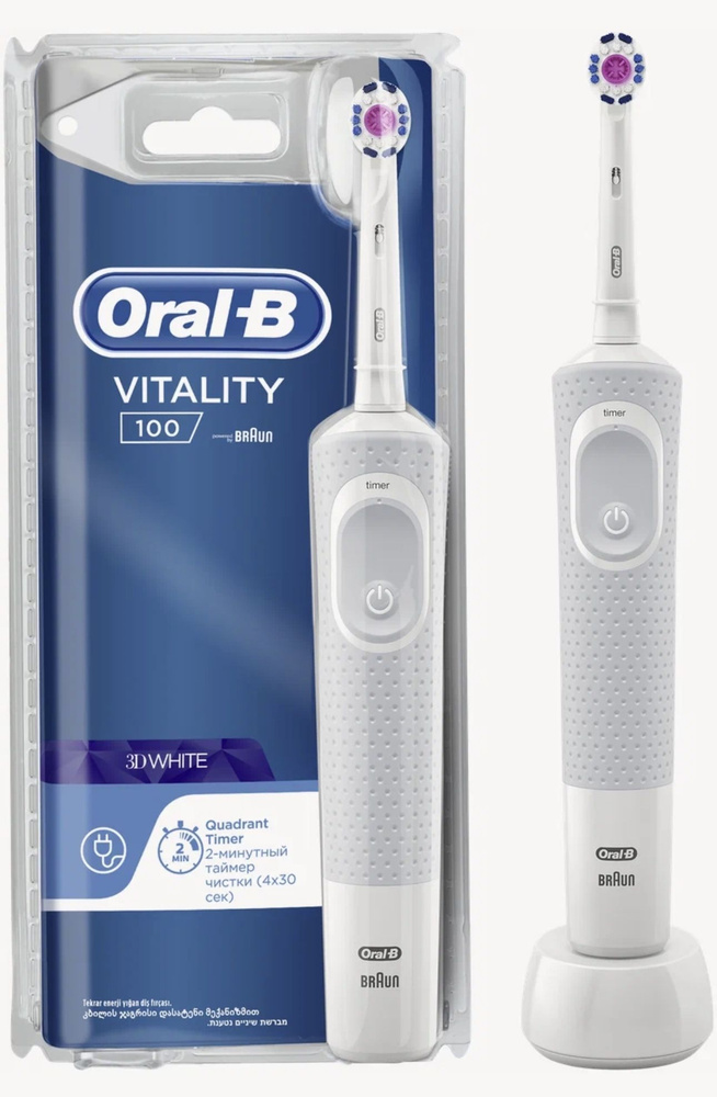 Электрическая зубная щетка Oral-B D100.413.1, белый #1