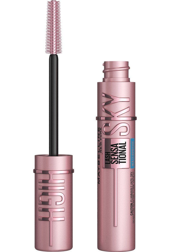 MAYBELLINE NEW YORK lash sensational sky high Waterproof Mascara тушь для ресниц удлиняющая, оттенок #1